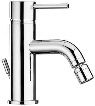 Bidet mixer with waste