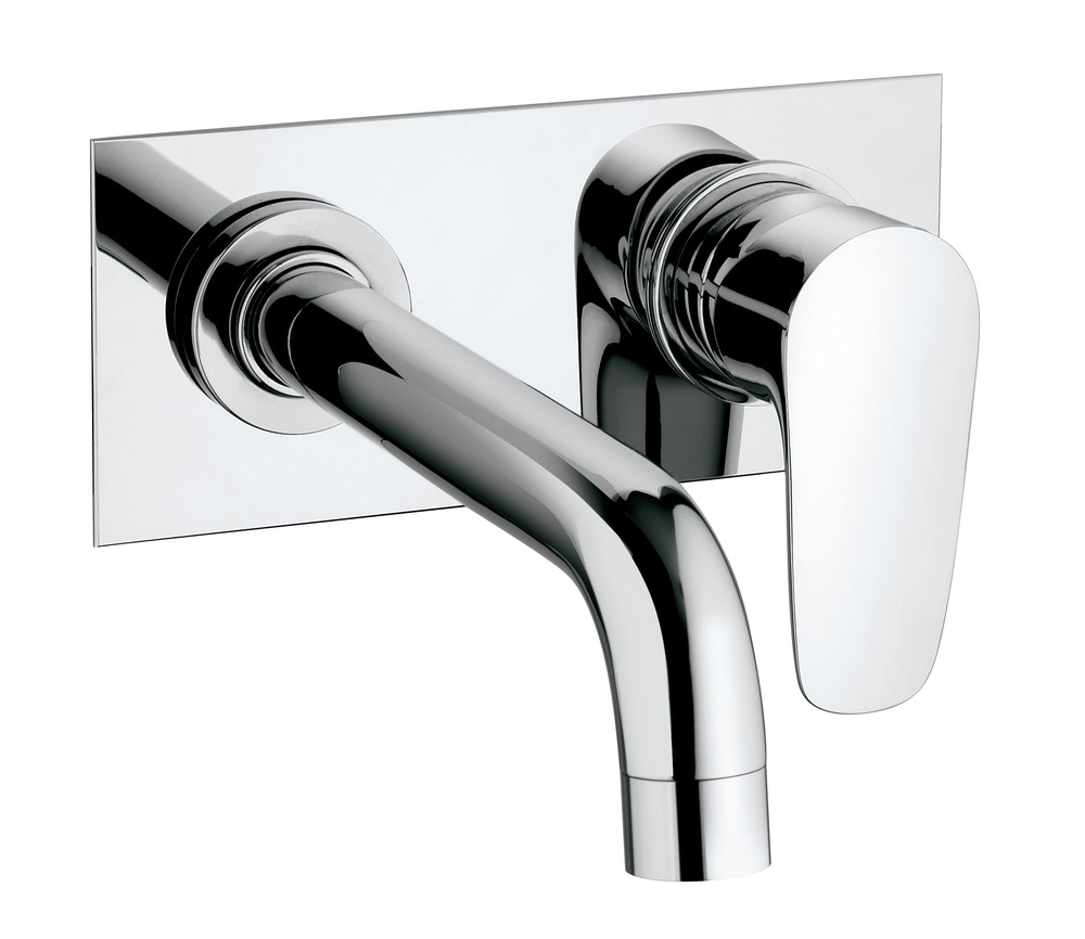 Wall mounted basin mixer