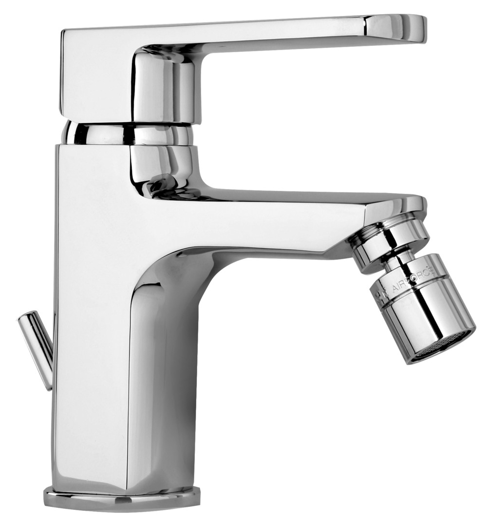 Bidet mixer with waste