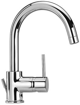 Basin mixer, swivel spout