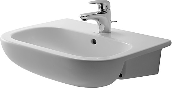 Semi-recessed basin