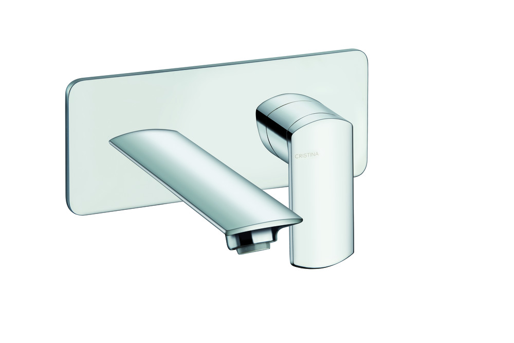 Wall mounted basin mixer