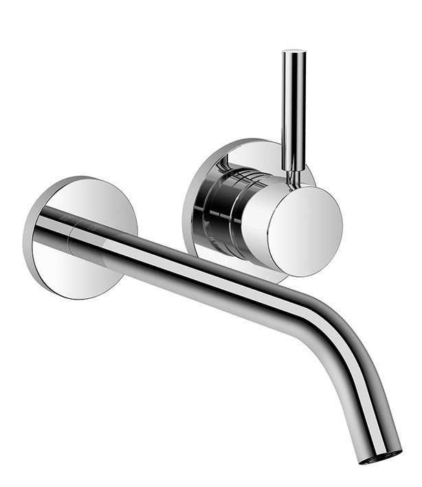 Wall mounted basin mixer