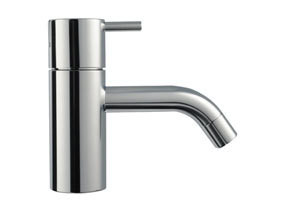 Basin mixer without pop up waste