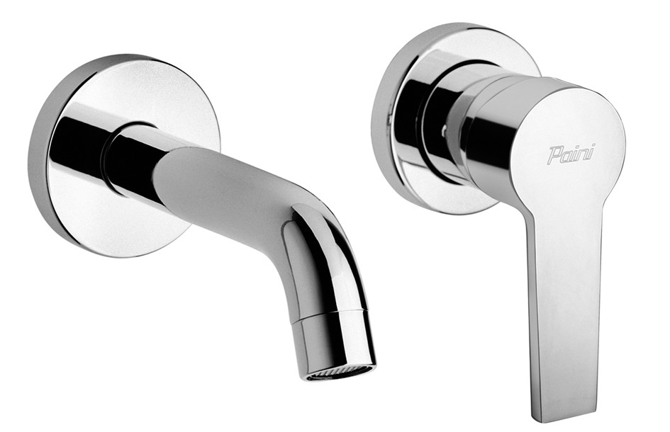 Wall mounted basin mixer