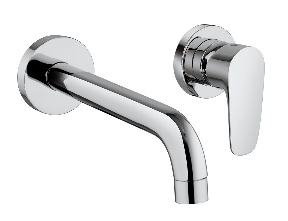 Wall mounted basin mixer