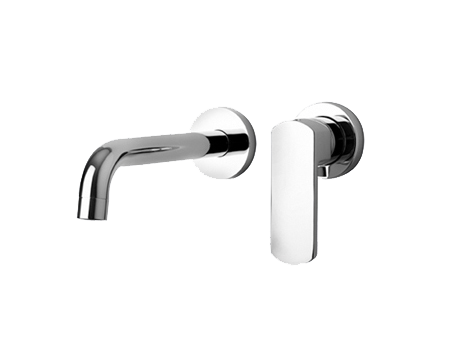 Wall mounted basin mixer