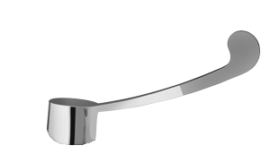 Elongated basin lever