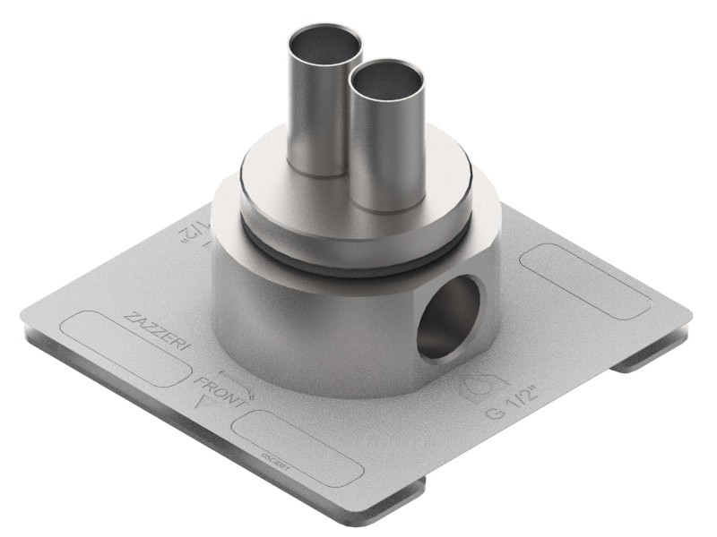 Zazzeri Infloor Bath Spout Mounting Kit "Requires Spout and Handle"