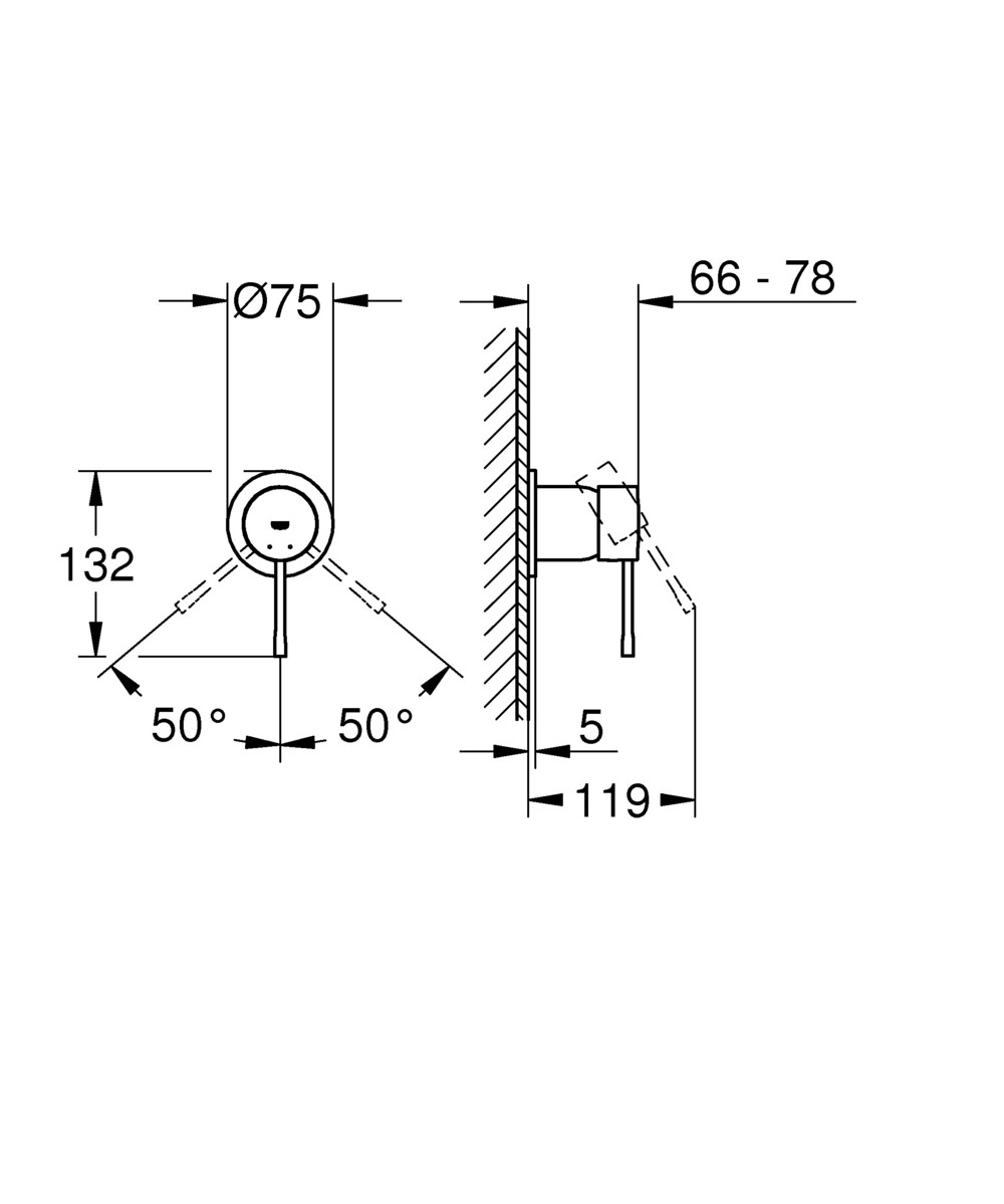 GROHE Essence Shower Mixer Trim