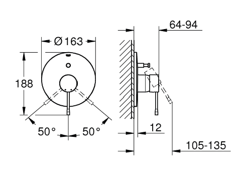 GROHE Essence Diverter Mixer Large Trim